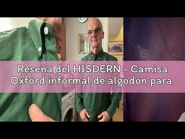 Vídeo relacionado con HISDERN Blanco Camisa de Hombre Manga Larga Oxford Casual Informal Camisas de algodón con Bolsillo Regular Fit M