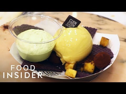 Ice Cream Nachos With Avocado Mousse