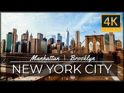NEW YORK CITY 4K - Manhattan, Brooklyn - NYC Aerial Drone Day Tour