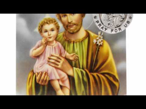 St. Joseph Patron Saint Prayer Card w/ Medal