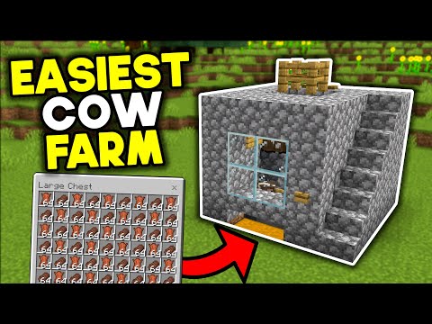Easiest Cow Farm Minecraft Bedrock 1.21 (2026)