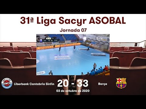 31ª Liga Sacyr ASOBAL J07: Liberbank Cantabria Sinfín - Barça 20-33