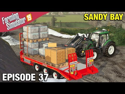 LOADING WOOL AND EGG PALLETS Farming Simulator 19 Timelapse - Sandy Bay Seasons FS19 Ep 37