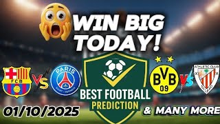Football Predictions Today (01 October) – 4+ Odds & Predictors Betting Tips