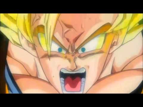 Goku screaming.