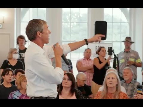 Beto O’Rourke curses at a gun control heckler while discussing the Uvalde shooting.
