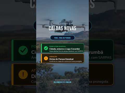 Pode voar drone em Caldas Novas e Rio Quente? | Regras 2026
