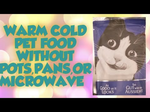 Warm cold pet food without pots,pans or microwave.  #Bymeforyou channel