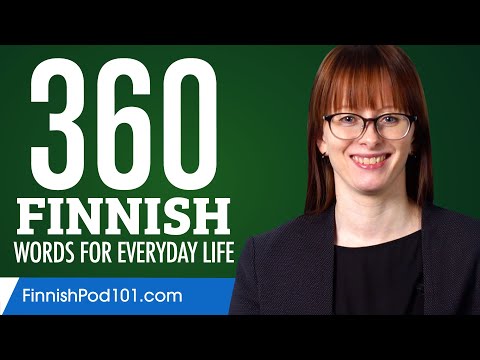 360 Finnish Words for Everyday Life - Basic Vocabulary #18