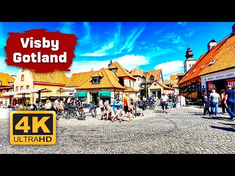 [4K] Visby, Gotland in 3 Minuten | Die besten Plätze in der Altstadt