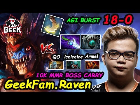 Geekfam Raven [Slark] 10K MMR INSANE RIGHT CLICK Agi Burst vs Armel iceiceice Qo Dota 2 pro Gameplay