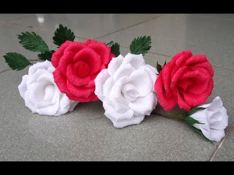 ABC TV | How To Make Rose Paper Flower From Crepe Paper - Craft Tutorial