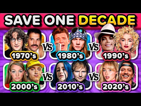 Save One Song: 6 Songs Per Decade 🎶 TOP Songs of the Decades ✨ | Music Quiz