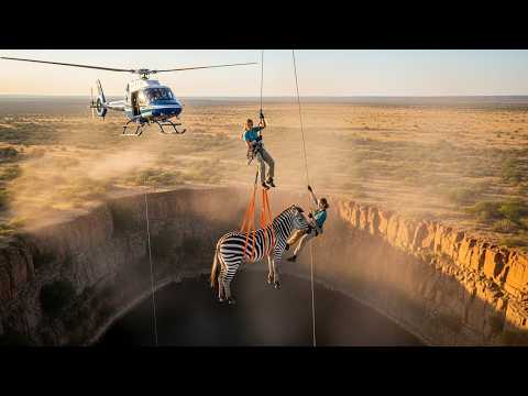 Ratunek na pustyni: ratowanie uwięzionej zebry przed atakiem krokodyla nilowego