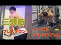 【肩・三頭】part⑥ハイレップで攻めるケーブルトライセプスエクテンション+プレスダウン