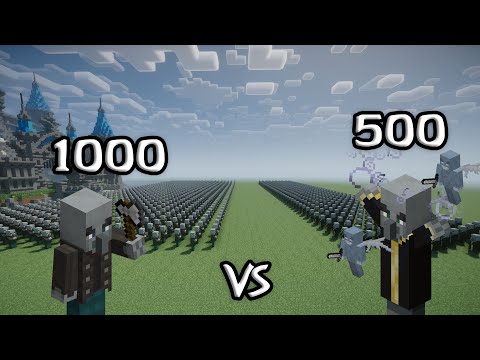 1000 Vindicators Vs 500 Evokers | Minecraft