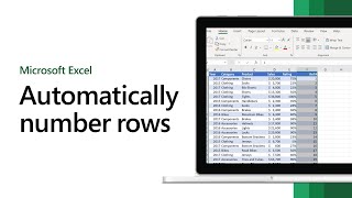 How to automatically number rows in Microsoft Excel