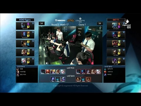 KOO vs SKT Game 1 Highlights - KOO TIGERS vs SK TELECOM T1 - Week 9 LCK Champions Korea Summer 2015