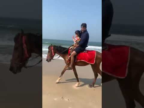 Horse riding at Shiroda beach near Goa