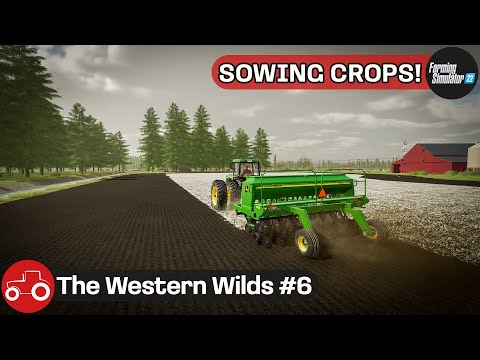 Sowing Grass & Oats, Creating Fields & Spreading Lime - The Western Wilds #6 FS22 Timelapse
