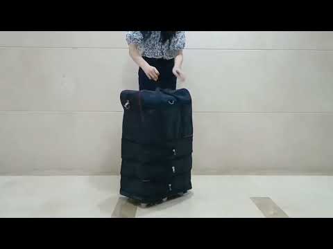 ELDA Expandable Foldable Suitcase Luggage with Universal Wheels Rolling Travel Bag
