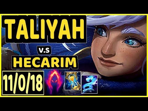 TALIYAH vs HECARIM - 11/0/18 KDA JUNGLE CHALLENGER GAMEPLAY - EUW