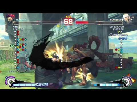 Fujino [Akuma] vs SUPERCHUU [Rufus] SSF4 Japanese Online Ranked Matches - TRUE-HD