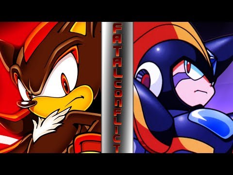 SHADOW vs BASS! (Sonic The Hedgehog VS Mega Man) | ⚠️ FATAL CONFLICT ⚠️ Video