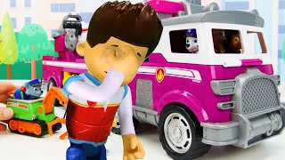 Paw Patrol अंतिम बचाव वाहनों के साथ बच्चों के लिए खिलौना सीखना वीडियो!