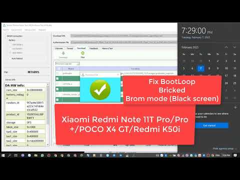 How  to Unbrick Xiaomi Redmi Note 11T PRO/POCO X4 GT/Redmi K50i Mediatek (Black Screen) | 09/02/2023