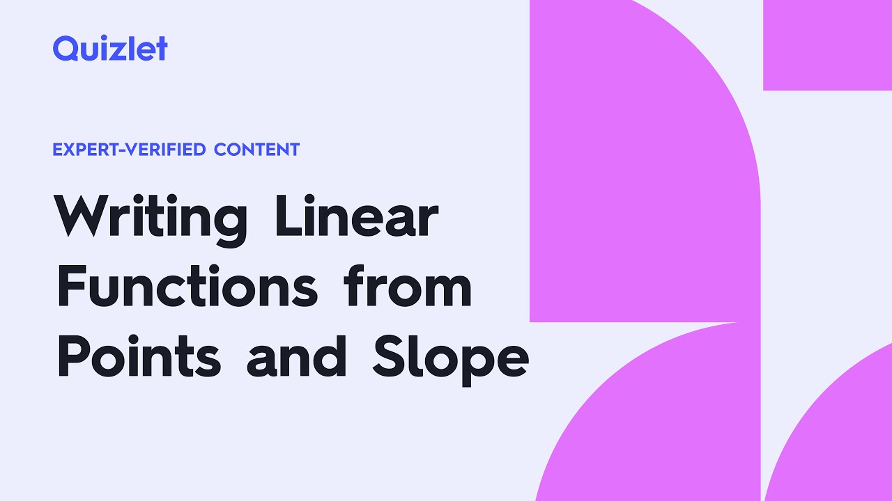 Writing Linear Functions From Points and Slopes - SAT® Math: 3.6