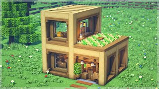 ⚒️ Minecraft | How To Build a Wooden Modern House 🏡