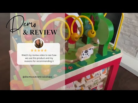 Review and Demo Battat Wooden Activity Cube - A Farm-Themed Learning Adventure for Kids!