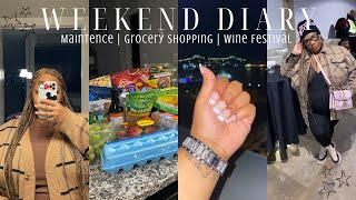 WEEKEND DIARY: DRUNK DIARIES, WINE FESTIVAL, MAINTENANCE, & GROCERY SHOPPING💕