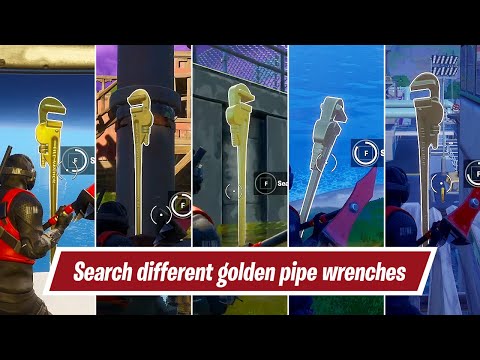 [All Locations] Search different golden pipe wrenches in Fortnite | Week 10 Midas Mission Challenge