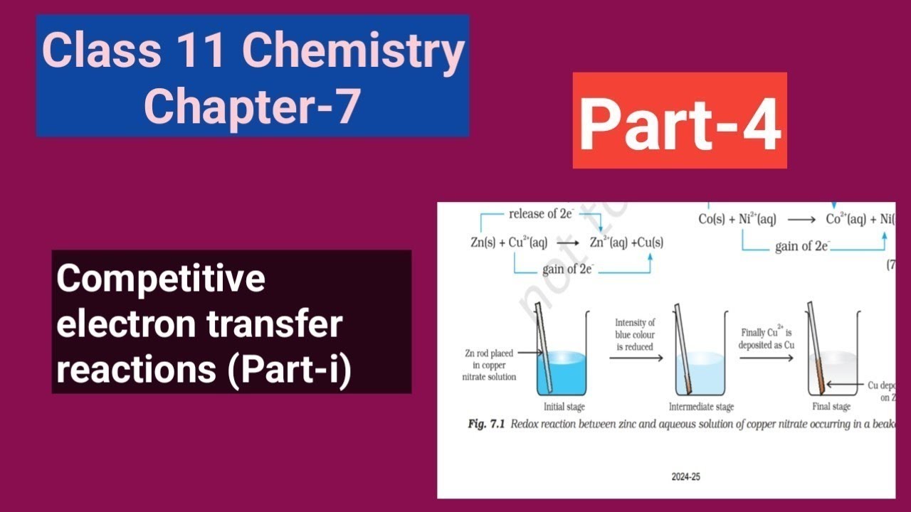 Class 11 Chemistry Ch-7 || Part-4 ||Competitive electron transfer reactions (P-i)|| Study with FARRU
