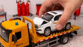 Transporting Destroyed Cars on Flatbed Tow Truck 1:27 Scale to Workshop 😱 RP