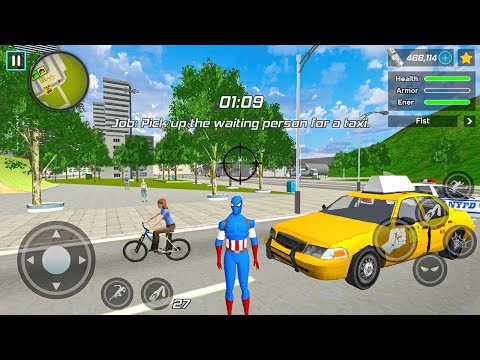 Captain America Rope Hero Ninja Gangster Crime Vegas City #4 - Android Gameplay