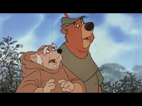 Robin Hood trailer montage of Sherwood revels with diegetic music and dancing