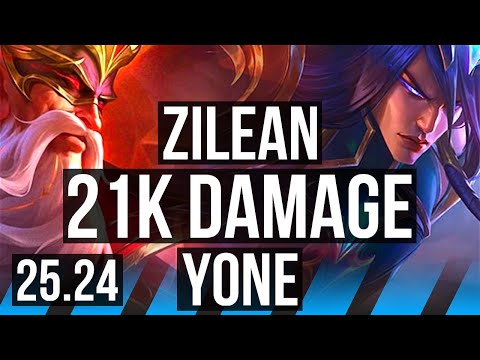 ZILEAN vs YONE (MID) | 21K damage | KR Master | 25.24