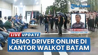 Aksi Damai Aliansi Driver Online Batam, Massa Serbu Kantor Wali Kota Meski Hujan Deras