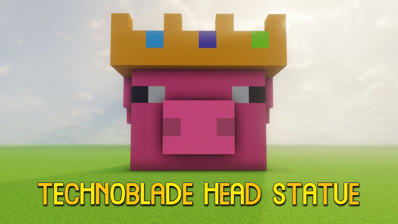 Technoblade Head Statue (Minecraft Build Tutorial)