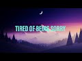 Tired of Being Sorry by Enrique Iglesias (Lyrics)