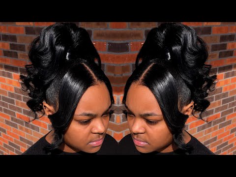 How to Do a Barbie Ponytail with 2 Curled Bangs
