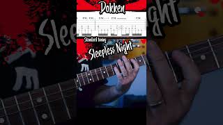 Sleepless Night Dokken Guitar Riff w/TABS #guitar #guitarcover #shorts