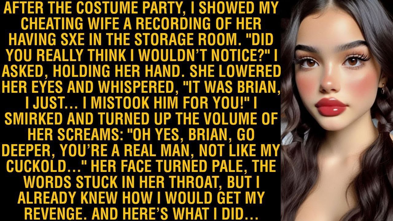 AFTER THE COSTUME PARTY, I SHOWED MY CHEATING WIFE A RECORDING OF HER HAVING SXE IN THE STORAGE ROOM