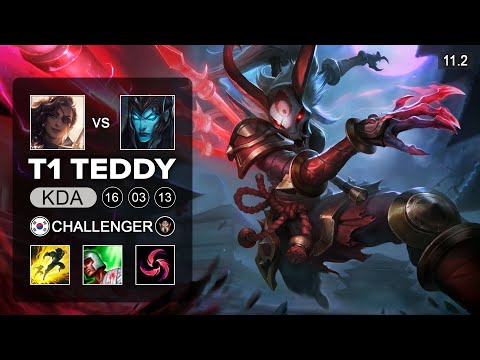 T1 Teddy Kalista Bot vs Samira - KR Challenger Patch 11.2