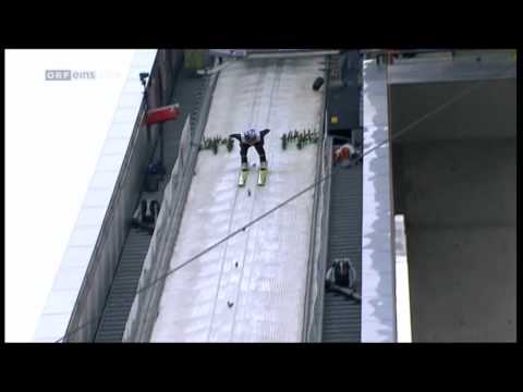 4.1.2014 Innsbruck 1.Sprung Thomas Diethart und Thomas Morgenstern