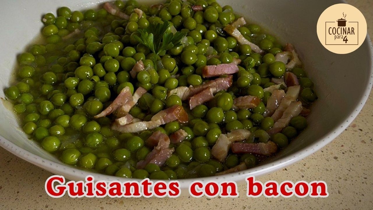 Guisantes con bacon: receta fácil con pocos ingredientes