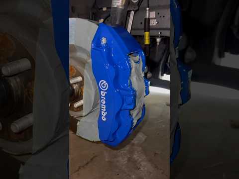 G2 Blue Caliper Paint x 3M Reflective Black Brembo Decals #ford #mustang #brembo